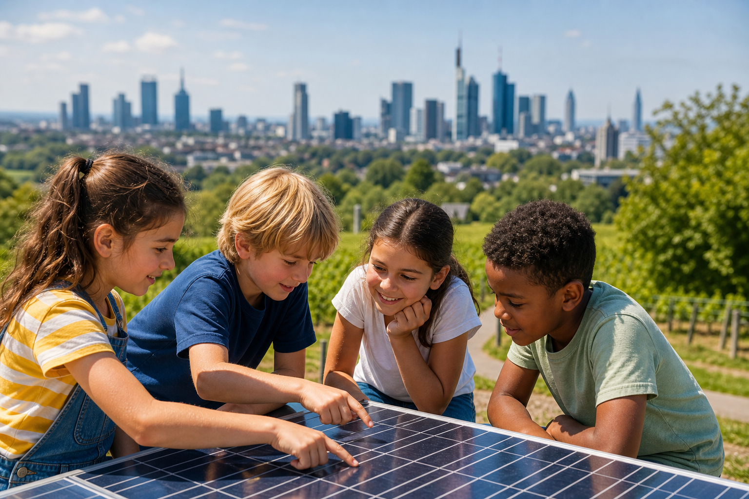 Solarenergie auf dem Lohrberg: Frankfurter Kinder entdecken die Kraft der Sonne