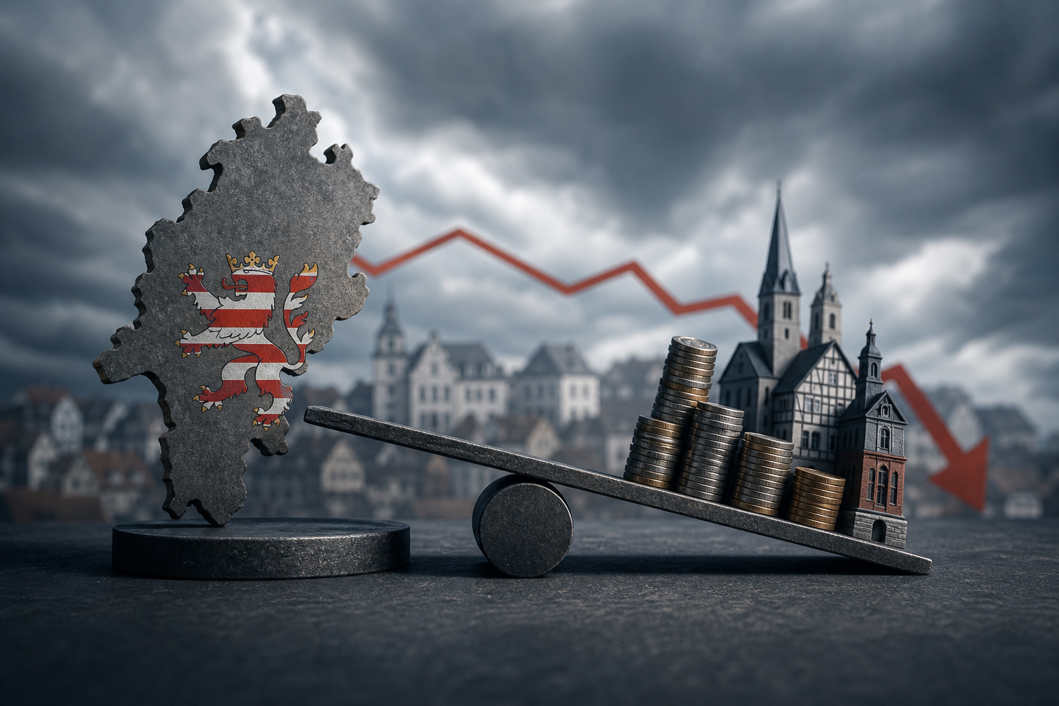 Finanzkrise in Hessen: Immer mehr Kommunen rutschen tiefer ins Minus