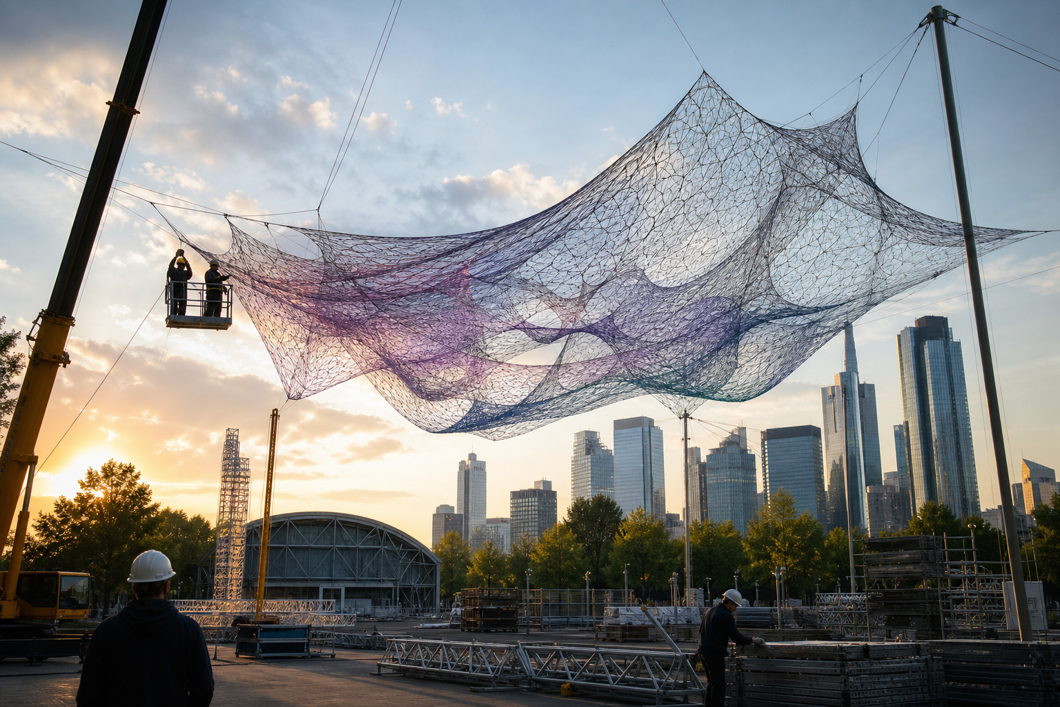 Kunst auf der Konsti: Spektakuläre Netzskulptur schwebt bald über Frankfurt!