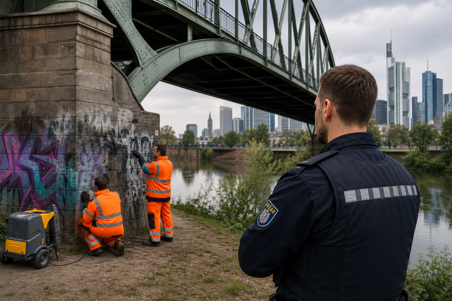 Graffiti-Welle in Frankfurt: Jetzt trifft es die Grill'sche Brücke in Sossenheim!
