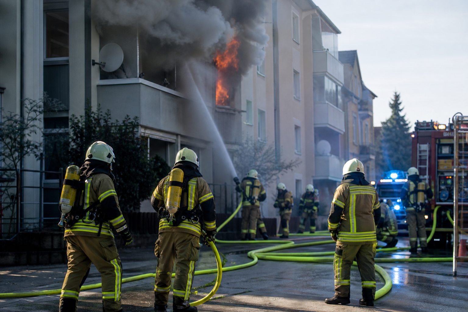 Wohnungsbrand im Gallus: Sechs Verletzte – zwei Menschen in letzter Sekunde gerettet