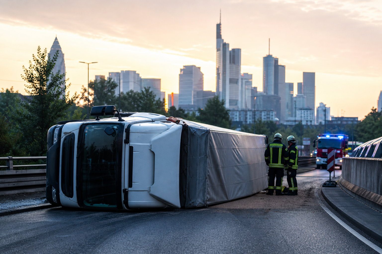 LKW umgekippt in Bergen-Enkheim – Das war heute Morgen los!